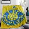 Koc flanelowy z nadrukiem Lokomotive Leipzig, Wysoka jakość, Wygodny na wszystkie pory roku, Wystrój domu, Ciepło i komfort, Idealny na prezenty świąteczne71