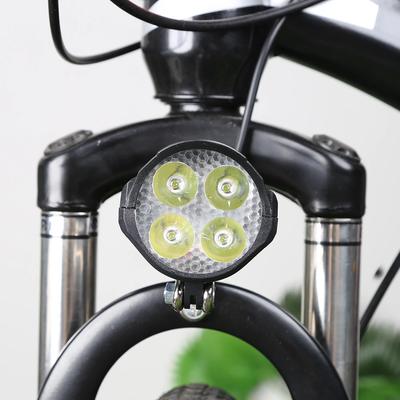 1/2 Adet 2'si 1 Arada Elektrikli Bisiklet LED Fener Yüksek Parlaklık Elektrikli Scooter LED Ön Işığı Korna ile 48V Güvenlik Uyarı Lambası