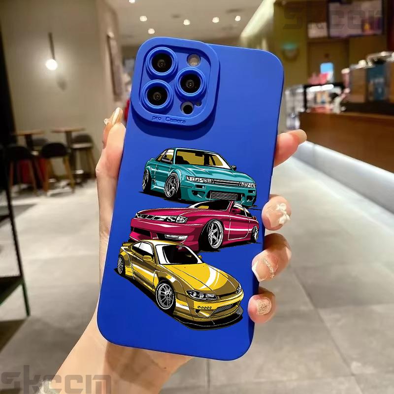 Creative And Cool Car Pattern Soft TPU Phone Case For iPhone 17 16 15 14 13 12 11 Pro Plus Max Mini 17 Air 16E XS X XR Cover