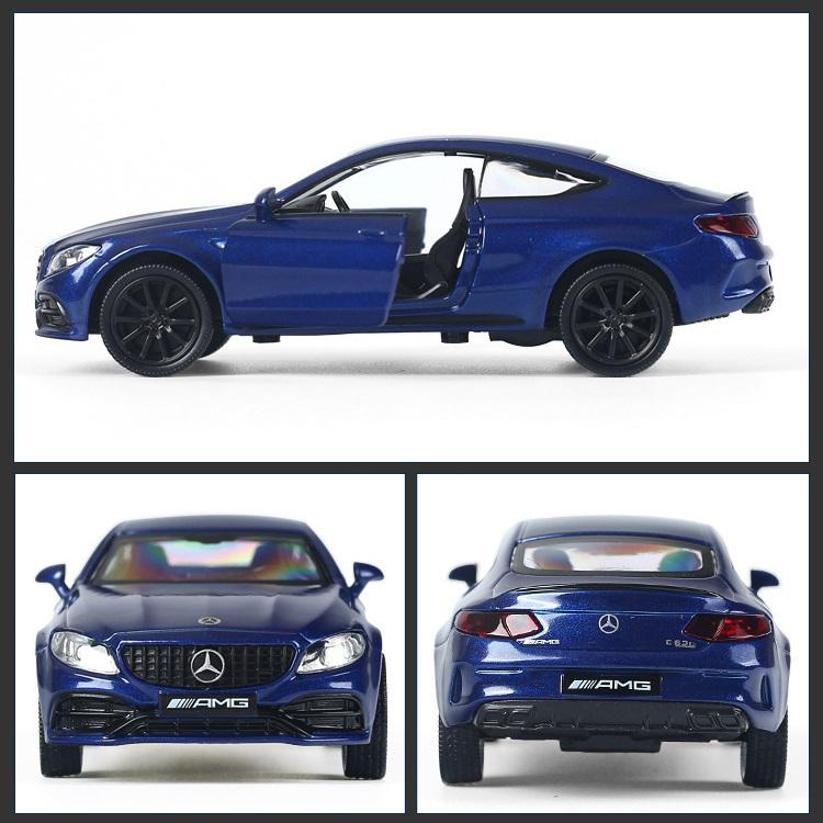 Mercedes Benz C63s AMG Coupe 5 Inch Metal Car Simulation Diecast & Toy Vehicle RMZ City 1:36 Alloy Model Gifts For Children
