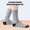Temperature Control Electric Heated Socks For Skiing Hiking Long Thermal Cotton Socks Men Women Cold Weather Stockings