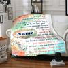 Friendship Endures Distance Customized Name Birthday Plush Blanket Suitable For Both Men And Women Digital Printing Fantasy Theme All Seasons