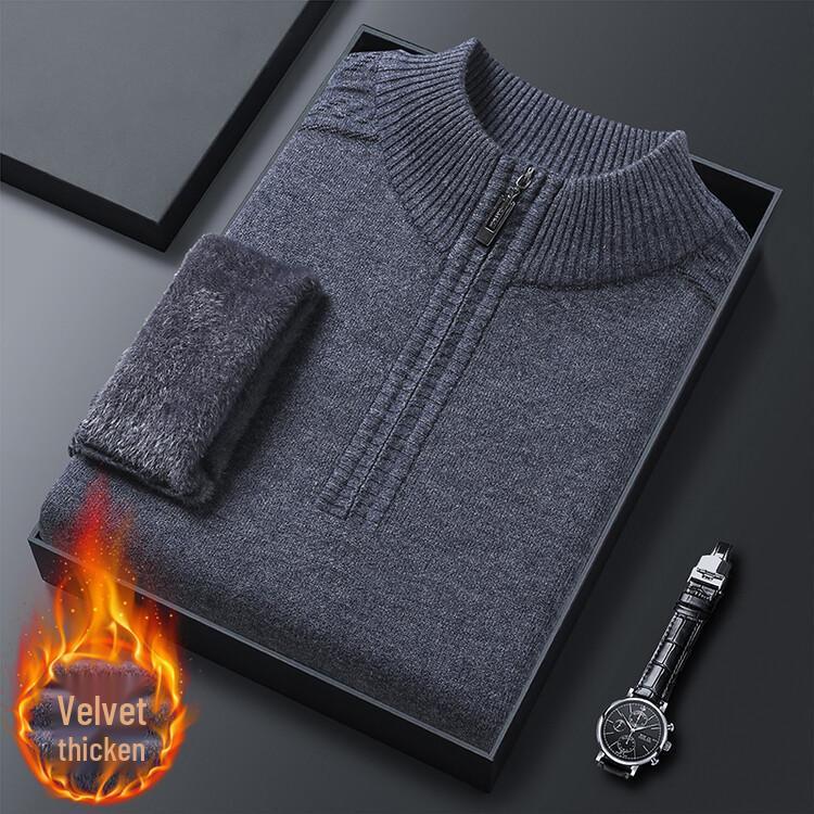 2025 Men's Trendy Thick Knit Half-High Collar Pullover