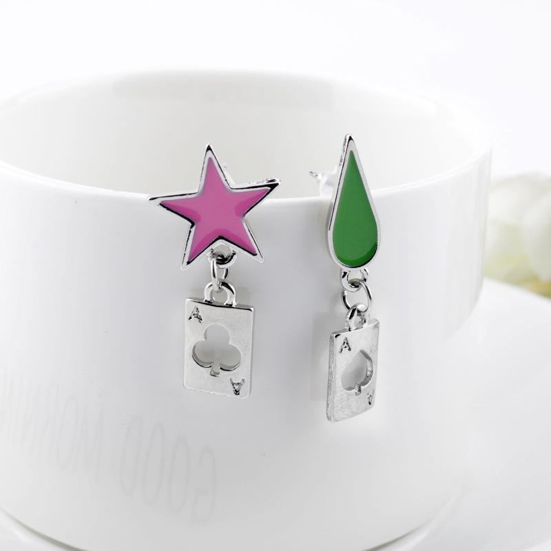 

Серьги с логотипом в виде капли Хисоки из Hunter x Hunter: Серьги-пусеты Пентаграмма с капельным маслом в наличии