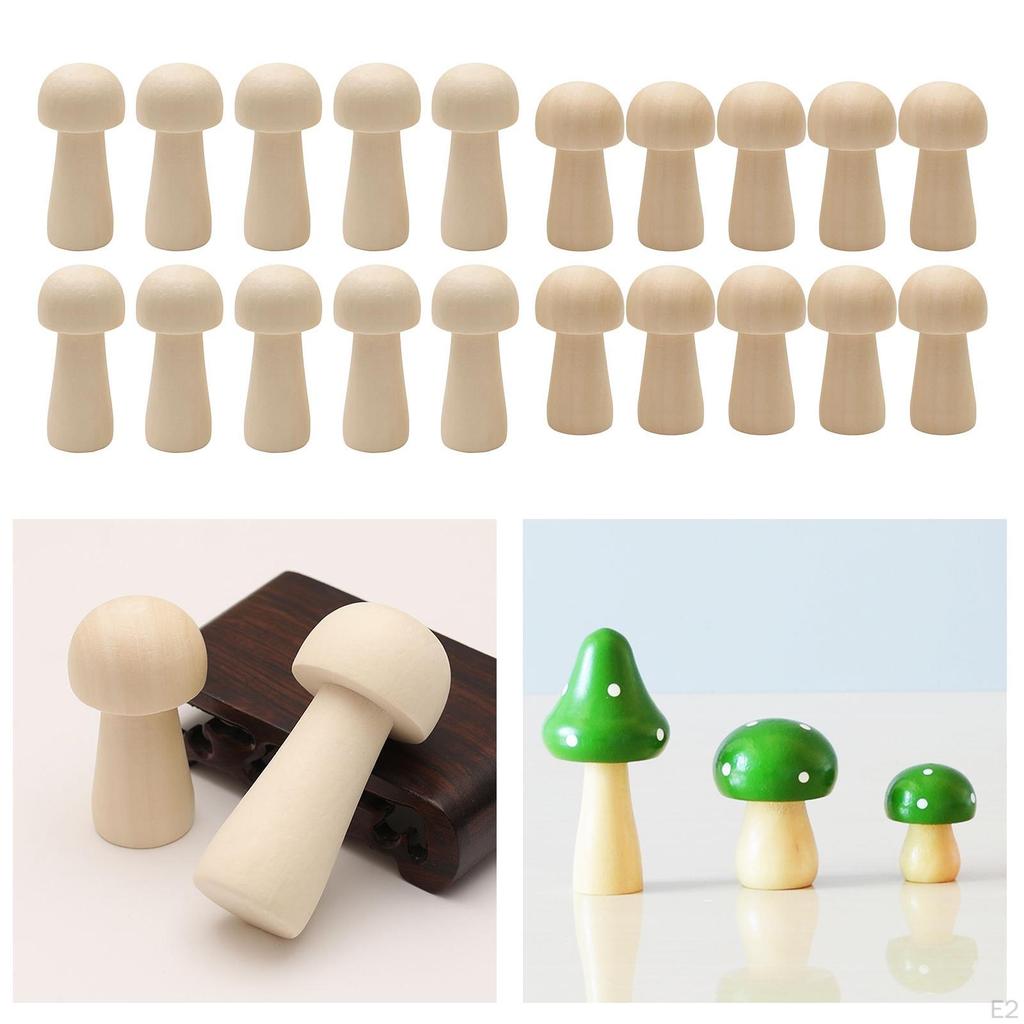 10 Pack Unfinished en Peg Doll Shape Dolls Decoration,