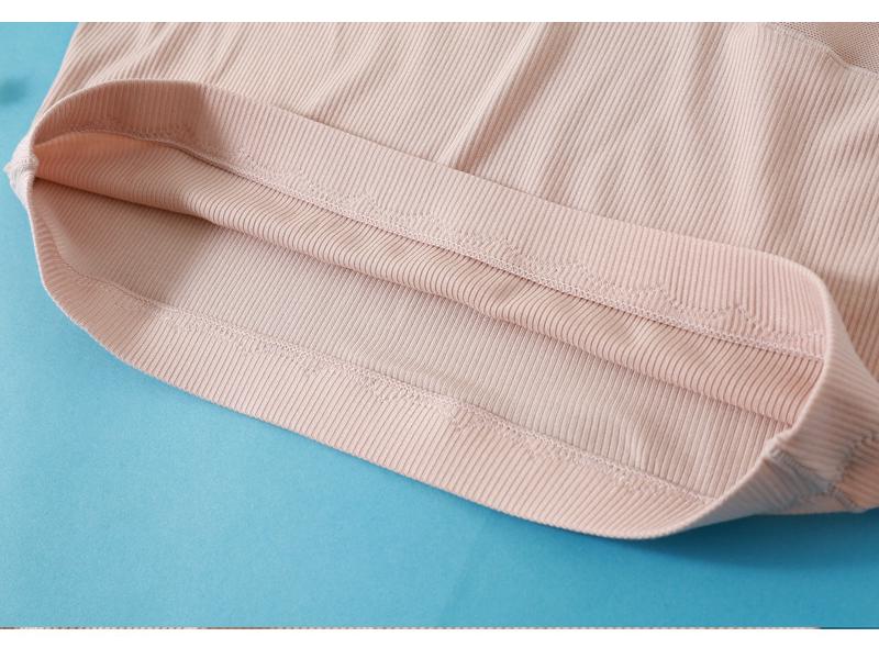 50144 Plus Size Anti-Exposure High Waist Mesh Safety Underwear 2-in-1