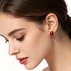 Zirconia Stud Earrings One Carat Main Stone Earrings Hypoallergenic Flat Back Earrings Comfortable Shiny Daily Wear Jewelry for Women Men