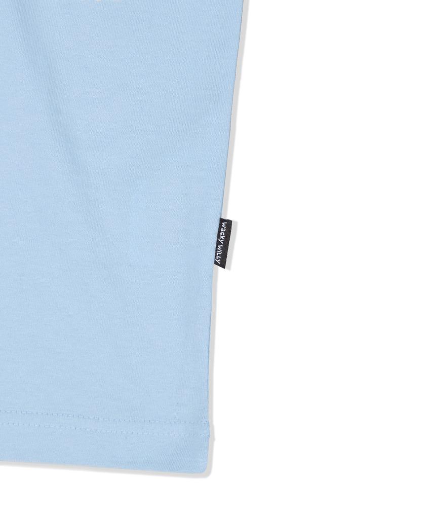 WACKY WILLY Signature Kiki Wappen Short Sleeve T-Shirt Blue