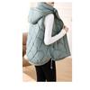 Spring and Autumn Jacket Down Cotton Vest for Women, Temperament Stand Collar Cotton Jacket Short Shoulder Down Vest