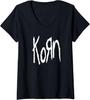 Korn Rock and Roll Band Fans Musikliebhaber Retro Geschenk Damen V-Ausschnitt T-Shirt