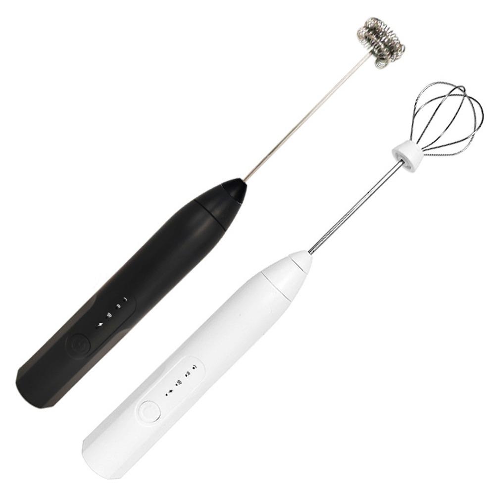 Plastic Stainless Steel Milk Frother 3 Speeds Drink Mixer Durable Electric Whisk Frother  Kitchen