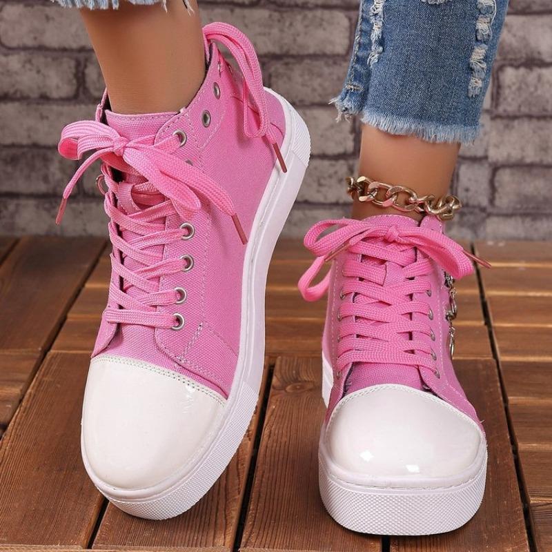 Spring/Autumn Casual Shoes Trainers Walking Skateboard Lace-up Femmes Women Retro Fashion Sneakers Denim High Gang Canvas Shoes