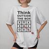 Graphic Printing Think Outside The Box Game T Shirt For Unisex Unisex 100 Cotton Summer Fashion Tshirts Short Sleeve Clothes