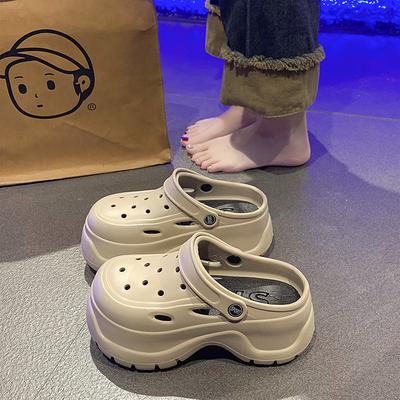 EVA Hole Shoes Two Wear Anti-collision Bag Head Platform Slippers Deodorant Non-slip Beach Sandals Breathable and Comfortable Can Be Worn Outside