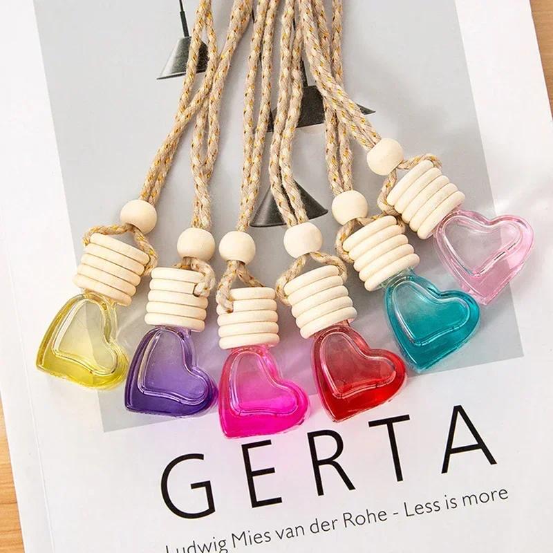 1pcs Perfume Bottle Ornament Hanging Empty Bottle Essential Oil Diffuser Fragrance Air Freshener Scent Car Interior Accessory