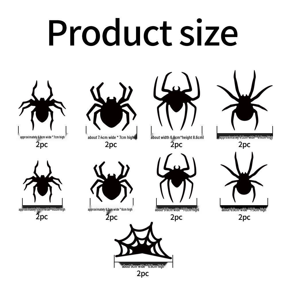 3D LED Spider & Bat Halloween Window Decoration Lights (Purple & Green)