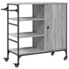 Kitchen Trolley Grey Sonoma 87.5 x 38.5 x 84.5 cm Particleboard