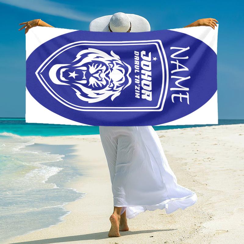 Personalized Charlotte Football Club Crest Beach Towel Microfiber Beach Towel Thin Absorbent for Beach Swimming Yoga Bath Sports. 0910169