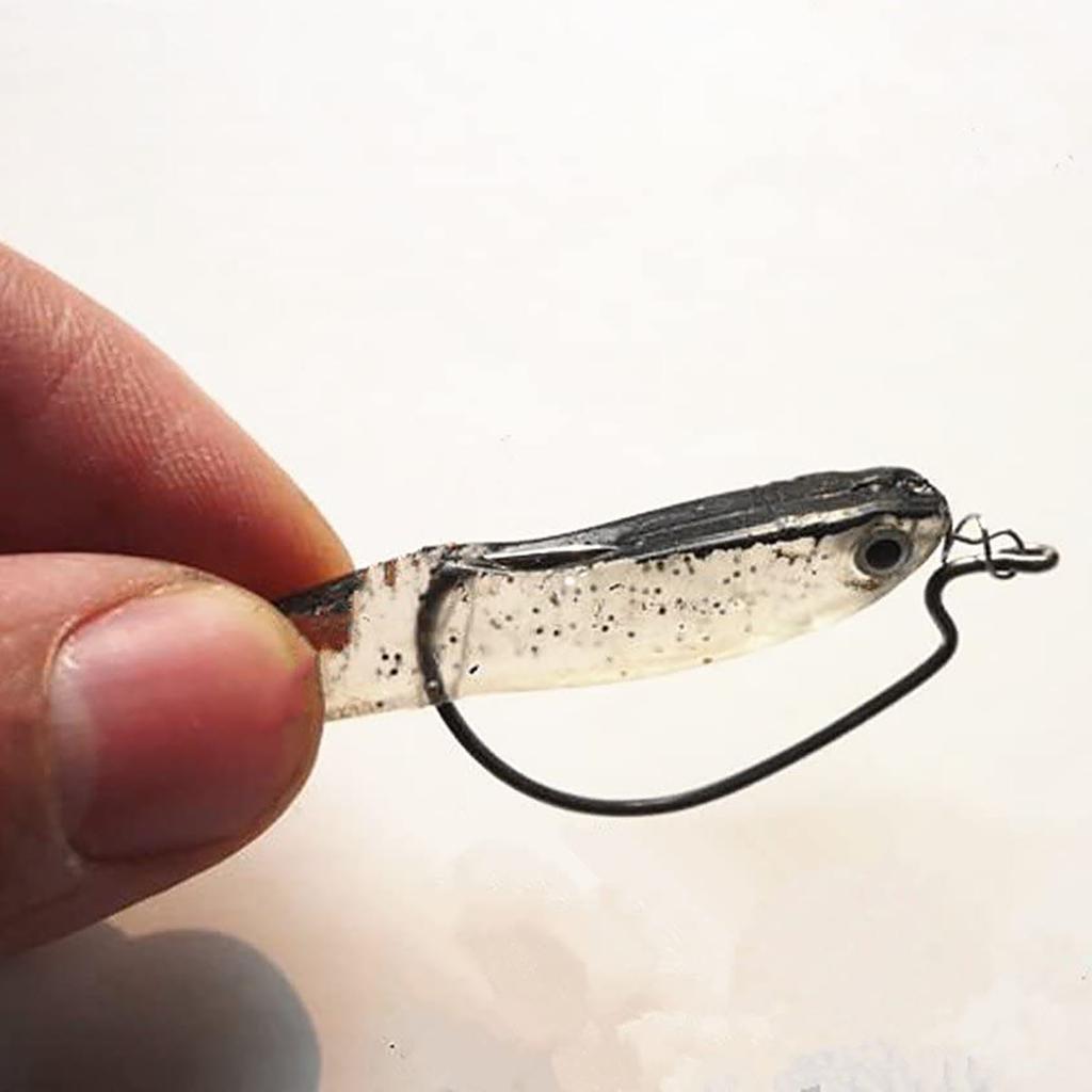 50pcs Spring Lock Pin Crank Hook Fishing Connector Stainless Steel Swivels Snap Soft Bait Fishing Tackle Accessories