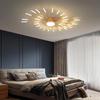 Modern LED Ceiling Light,28 Heads Gold Flush Mount Ceiling Lamp Acrylic Lampshade Chandelier, for Children's Room, Bedroom, Living Room