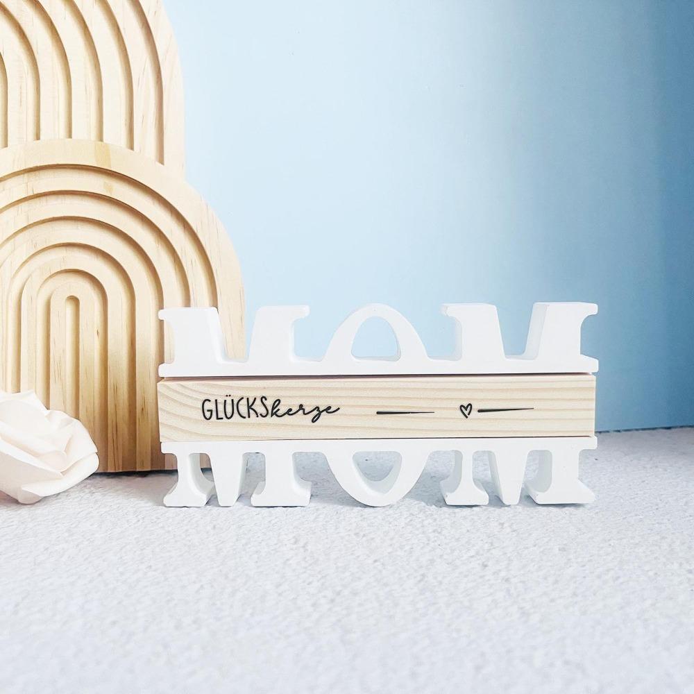 Handmade MOM Plug-in Holder Mold DIY English Letters Mold Funny Poxy Resin Mould  Home Decoration