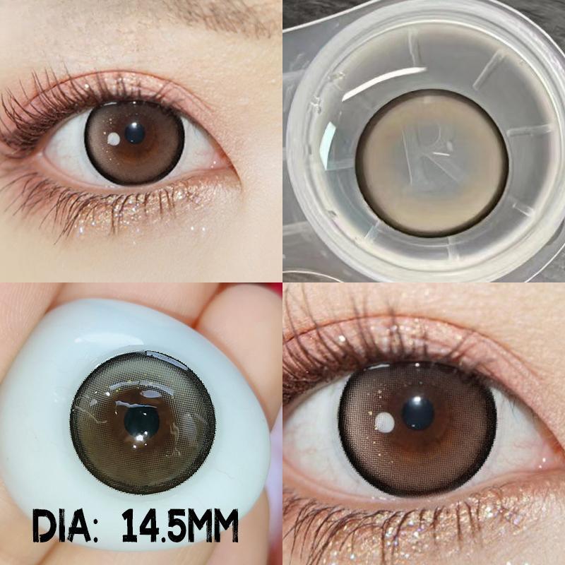 

Кольорові контактні лінзи MillCreek Big Eyes 14.5 мм для короткозорості, щорічне використання, градієнтні контактні лінзи 0.00 коричневий