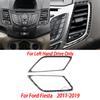 Carbon Fiber Side Air Vent Dashboard Center Console Gear Shift Panel Car Interior Accessories Sticker For Ford Fiesta 2011-