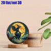 Magic Winged Witch Metal Round Sign Vintage 2D Flat Wall Decor 7.8x7.8 Inch Waterproof Aluminum Art Home Garden Cafe Bar Decor
