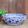 Chinese Style Blue and White Ceramic Serving Bowl