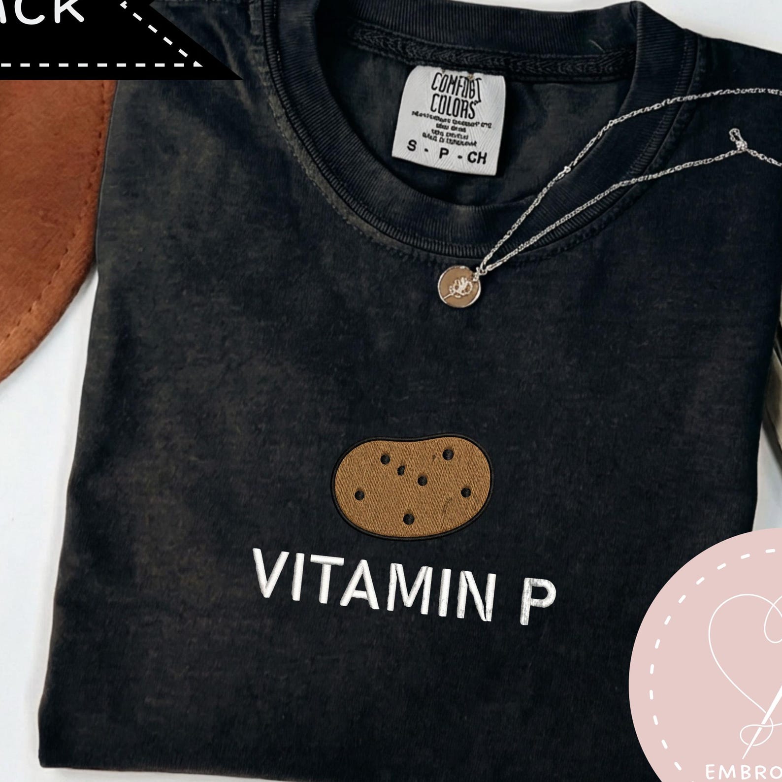 Vitamin P Embroidery, Comfort Colors Tee, Irish Potato Shirt, Irish pride shirt, Saint Patrick s day S