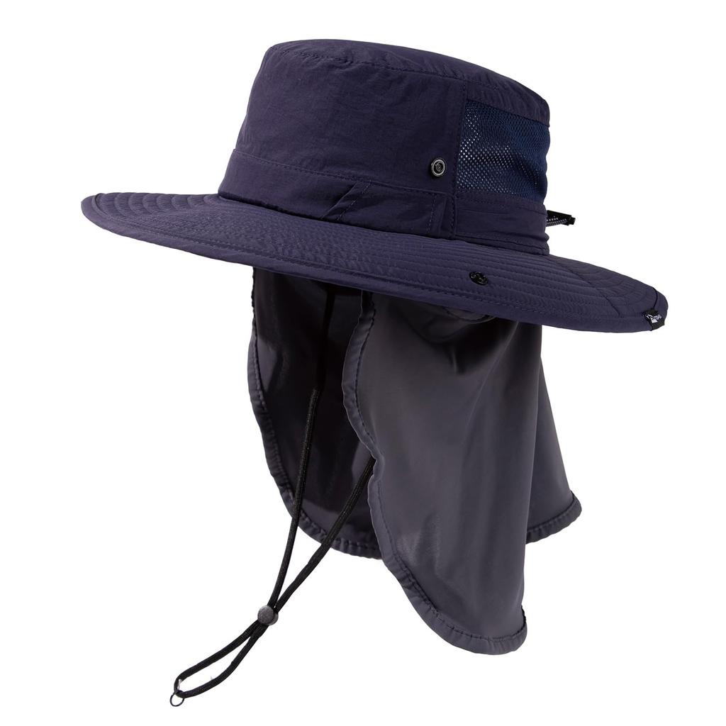 Safari Adventure Foldable Boonie Stylish Fishing Military Sun Hat with Detachable Chin Wide UV Perfect for Outdoor Activities like and Hiking [TOP-EX]