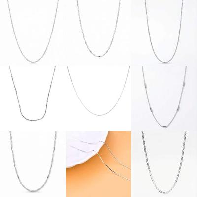 Collier Clavicule en Argent Sterling S925 - Chaîne Simple, Polyvalente et Élégante pour Femmes.