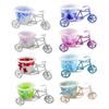 Tricycle Flower Basket Imitation Rattan Woven Decorative Candy Serving Basket Tricycle Planter Flower Holder for Floral Party Favors Home Wedding