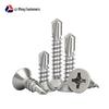 410 Stainless Steel Phillips Flat Head Self-Drilling Countersunk Screws M4.2 M4.8