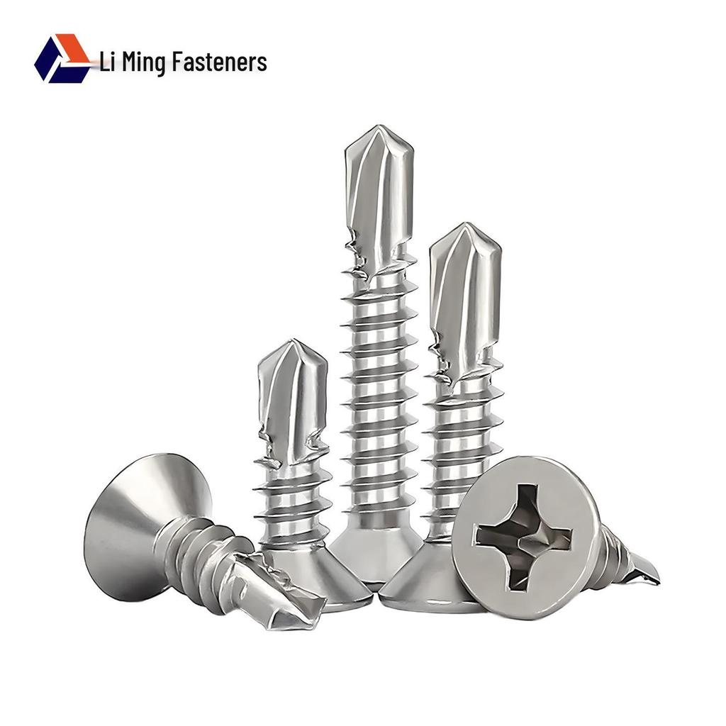 410 Stainless Steel Phillips Flat Head Self-Drilling Countersunk Screws M4.2 M4.8