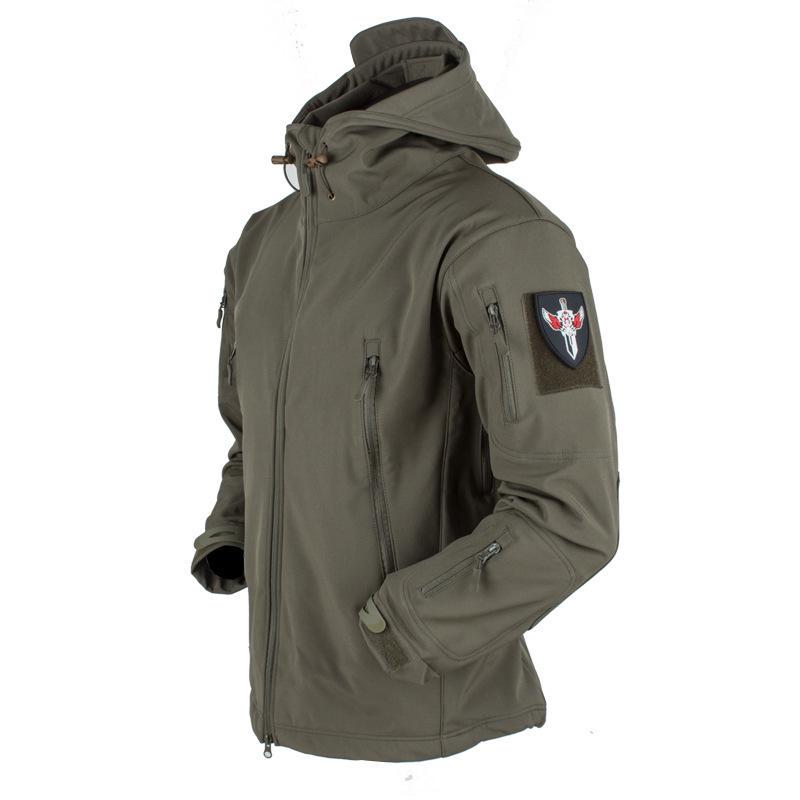 

Men s and Women s Windproof Waterproof Softshell Fleece Jacket - Autumn/Winter Breathable 3-in-1 Shark Skin Windbreaker XXL