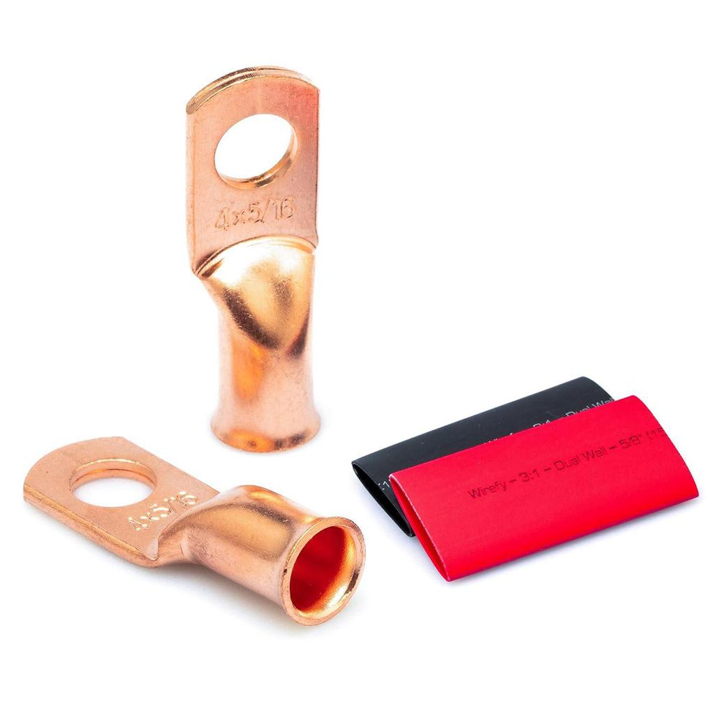 Cross-Border AWG Gold Copper Battery Terminal Connector Ring Cable
