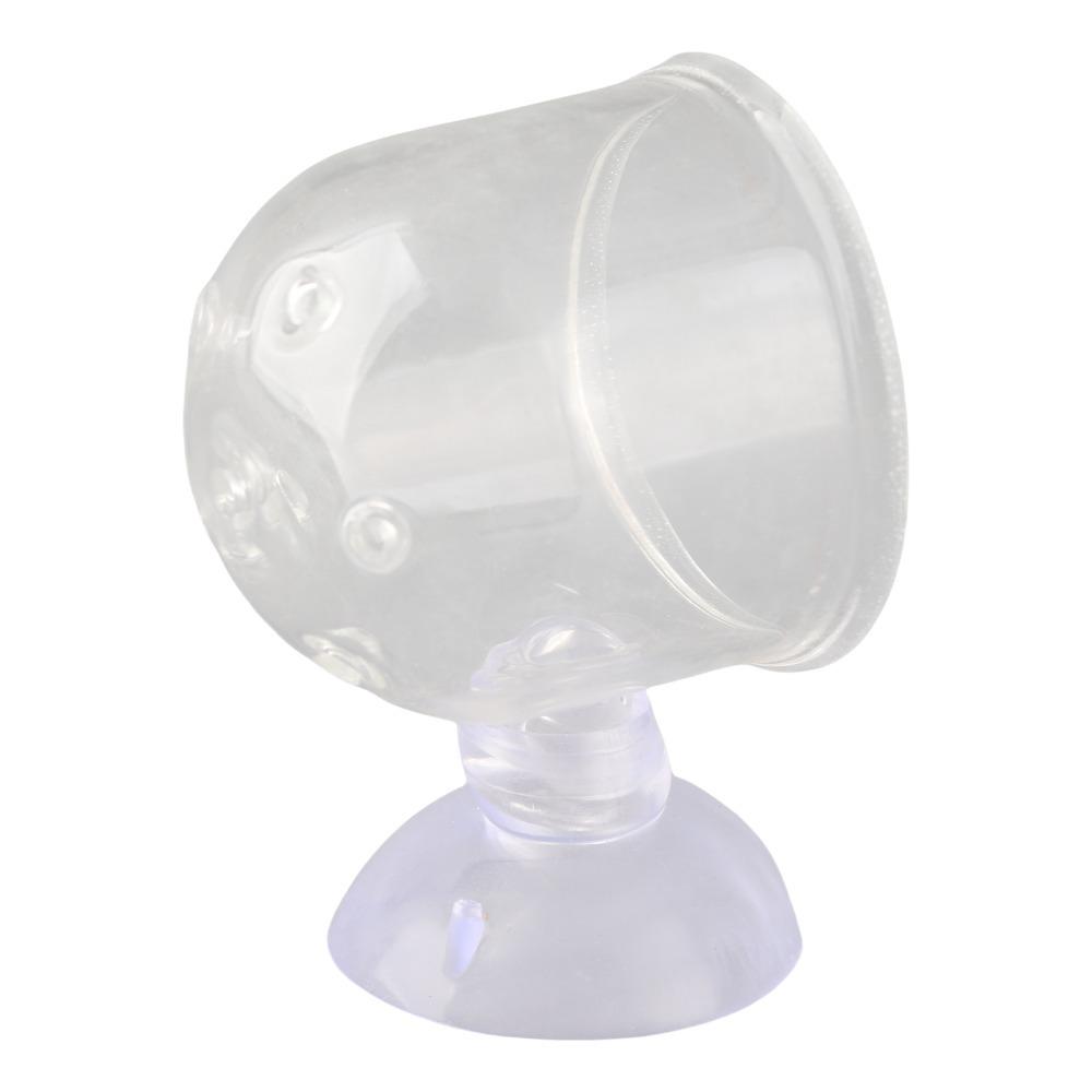 Accessory Transparent Aquarium Worm Feeder Glass Suction Cup Fish Feeding Cup Punch Cup Aquarium Feeding Cup Fish Tank