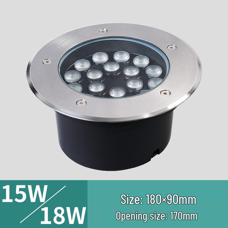 Low Voltage 12V-24V Outdoor LED In-Ground Light: Waterproof, Stainless Steel for Parks and Courtyards