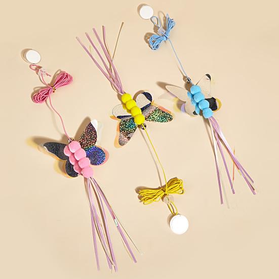Hanging Cat Toy Exquisite Self-adhesive Relieve Stress Butterfly Swing Cat Interactive Toy Pet Supplies