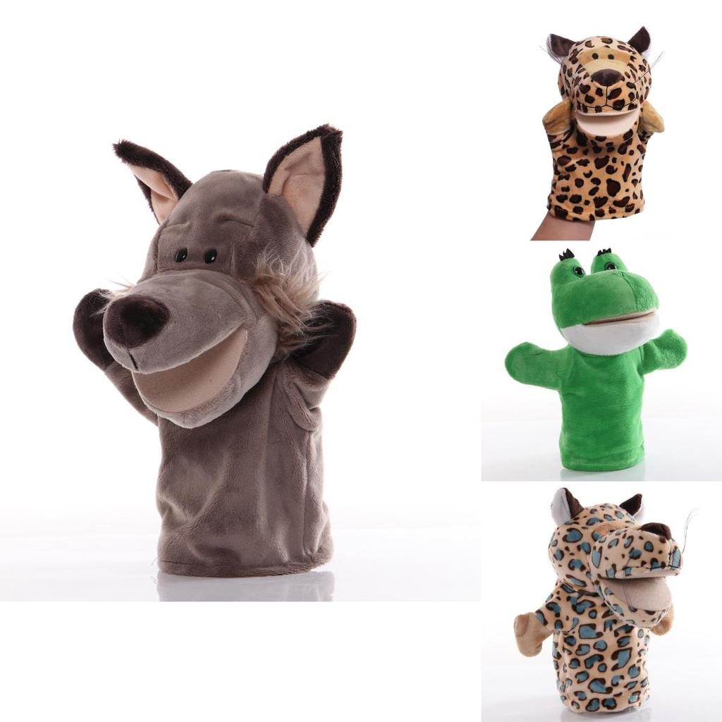 Wholesale Plush Toy Hand Puppet Cartoon Animal Doll With Movable Mouth Interactive Toy For Kindergarten And Parent-child Interaction 25cm Tall
