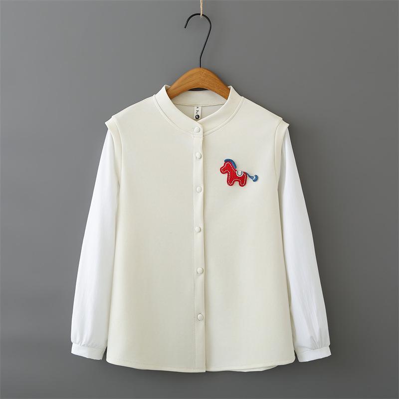 

Spring 2026 Plus Size Women s Patchwork Cardigan - Round Neck Color Block 2-Piece Top (Style 2603). 2XL абрикосовый