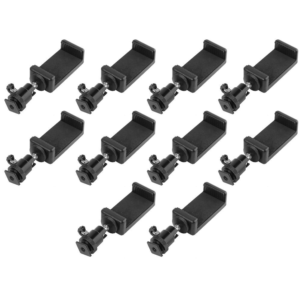 1-10Pcs Ball Head Hot Shoe Adapter Tripod Hot Shoe Pan Tilt Ball Head Mount Mobile Phone Clip 1/4 Screw for Camera Accessories