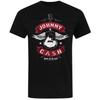Johnny Cash Unisex Adult Man In Black Winged Guitar T-Shirt