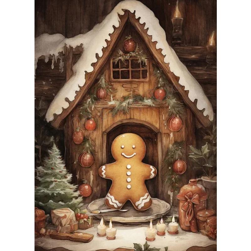 Vintage Weihnachtsmann Porträt Leinwandbild Mistelzweig Briefe lesen Spielzeug Kekse Weihnachts-Wanddeko Heimdeko Poster Pr