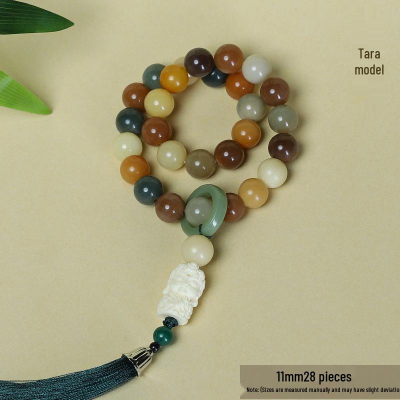 Bodhi Root Ethnic Pixiu Double Loop Prayer Bead Bracelet