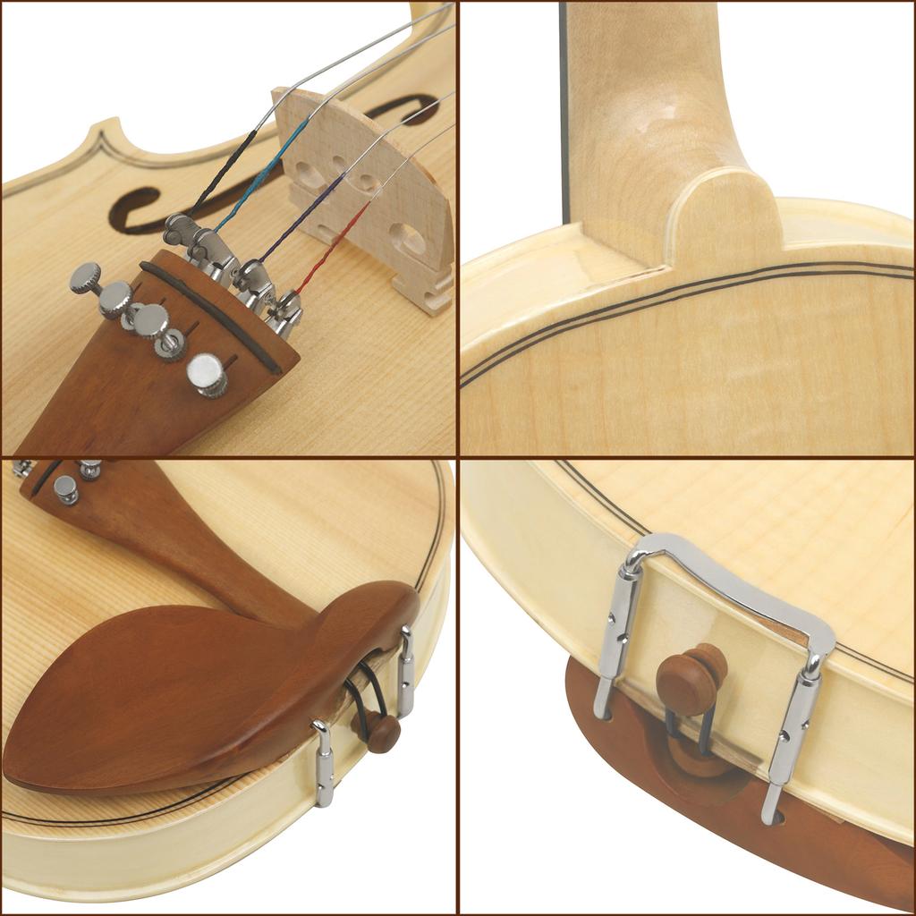 Astonvilla 4/4 Violin Spruce Top Maple Craft Tiger Stripe Ebony Parts Handcrafted 4/4 Violin with