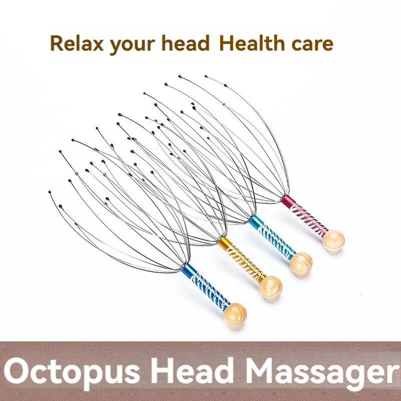 Octopus Head Massager Non Soul Extractor Divine Tool Head Relaxer Brain Massage Claw Scalp Scratcher Itch Reliever