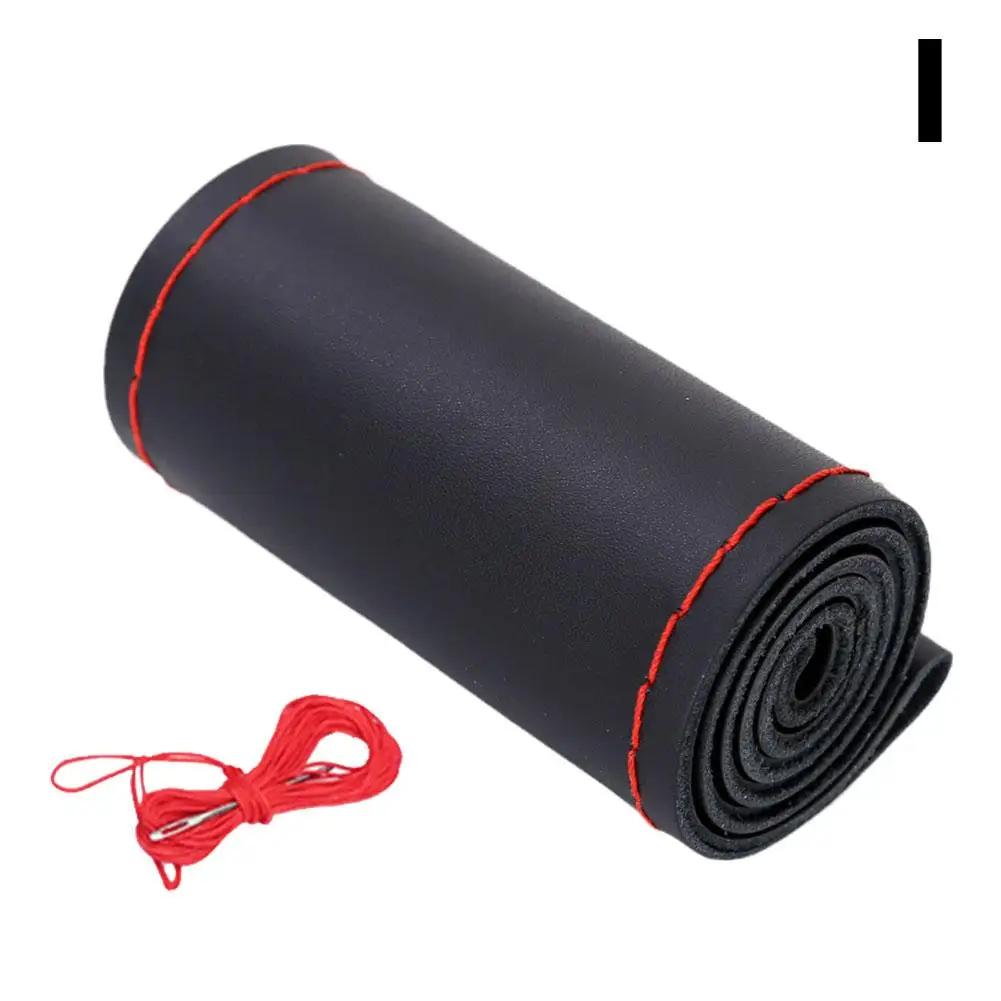 Piese auto interioare consumabile cusute manual din piele ghidon husă volan respirabilă din piele husă universală anti-alunecare S9X2