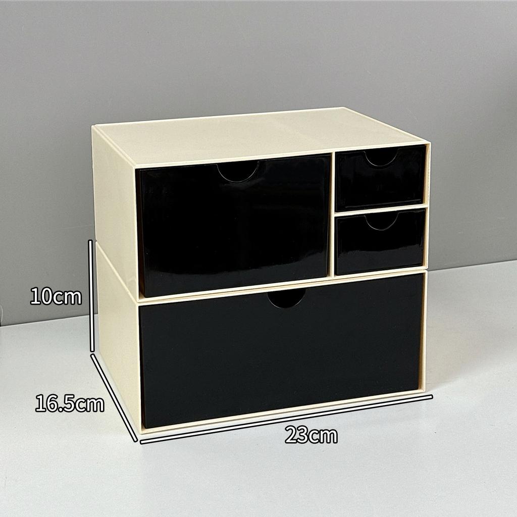 Desktop Cosmetic Organizer Case Set Table Makeup Storage Box Organizer Drawer Storage Box Desk Stationery Storage Rack Plastic